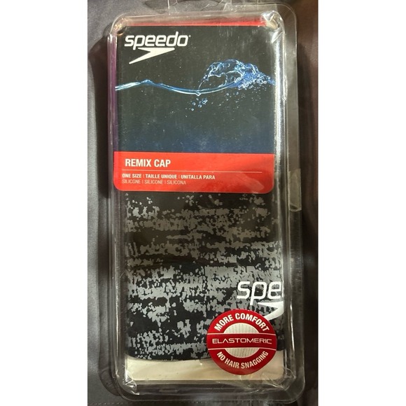 NEW Speedo Remix Adult Silicone Swim Cap, One Size - Picture 1 of 2